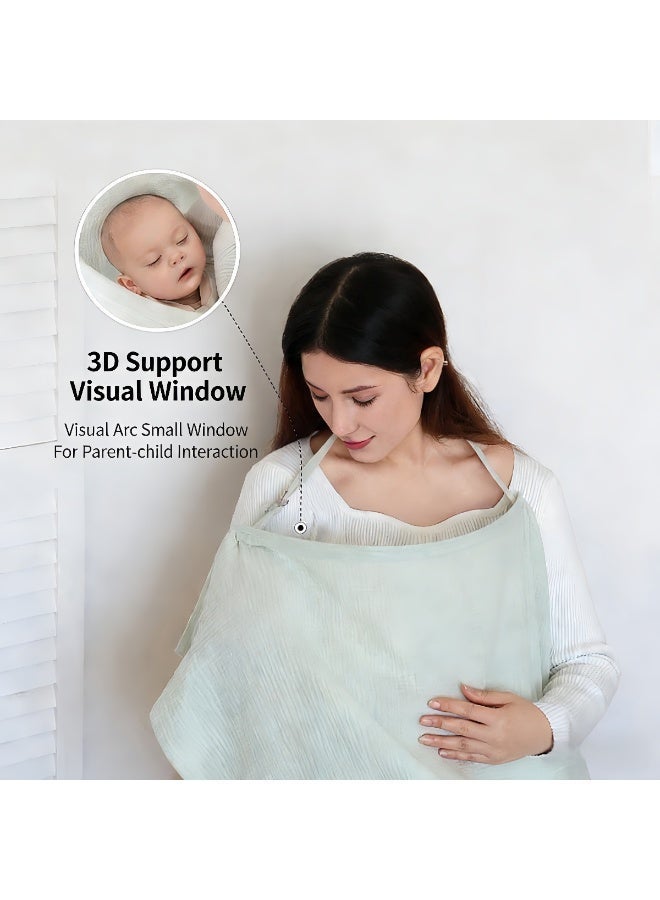 Outdoor breastfeeding cover, anti-exposure nursing shawl, privacy cover, nursing cape, breathable gauze breastfeeding cover. - Image 3